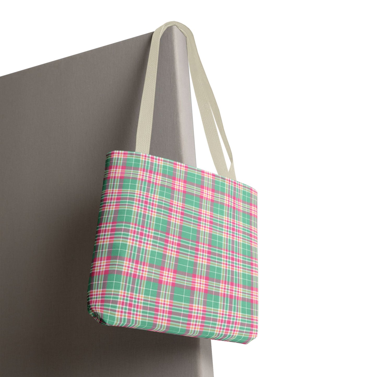 Pastel Plaid Tote Bag