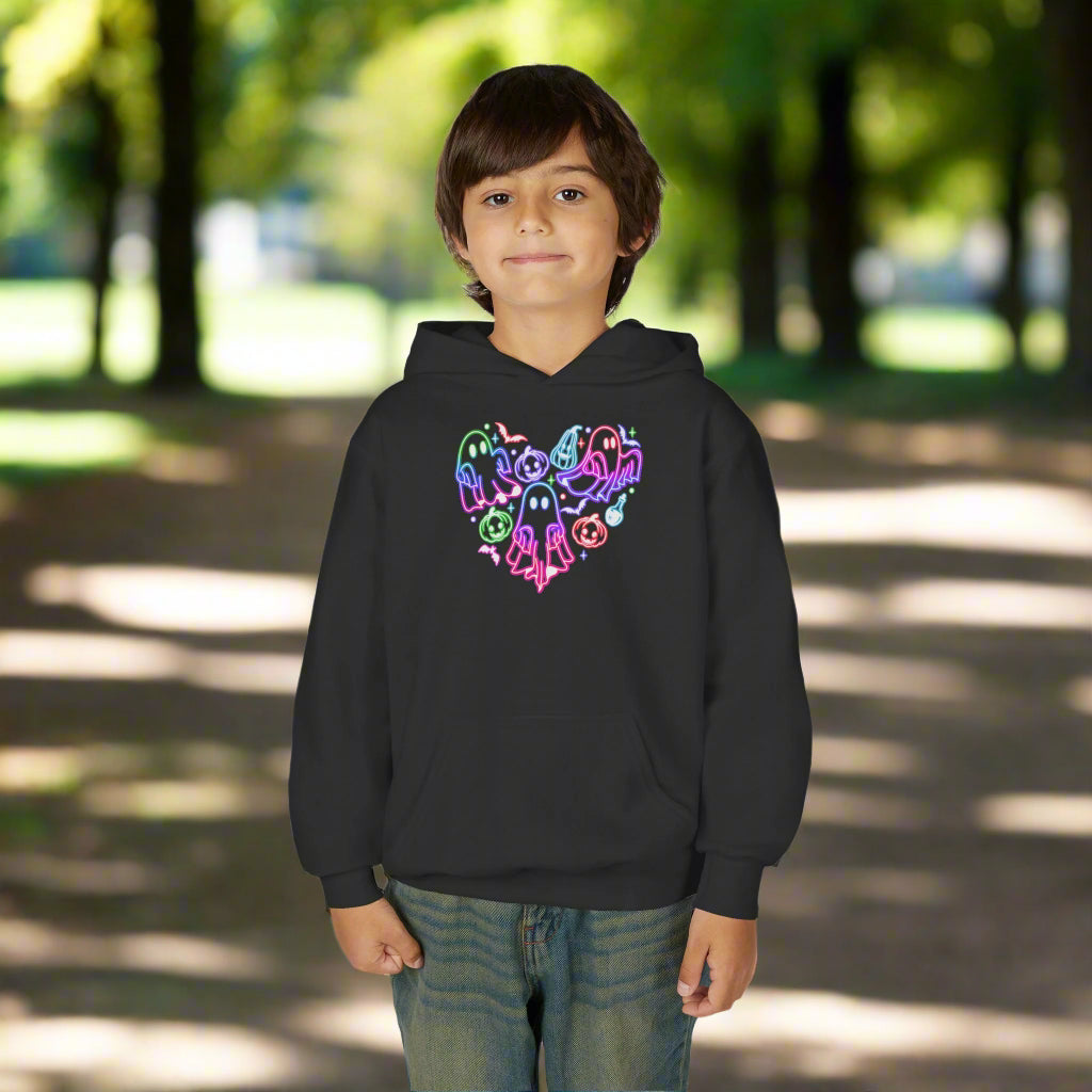 Neon Ghost Heart Youth Hoodie