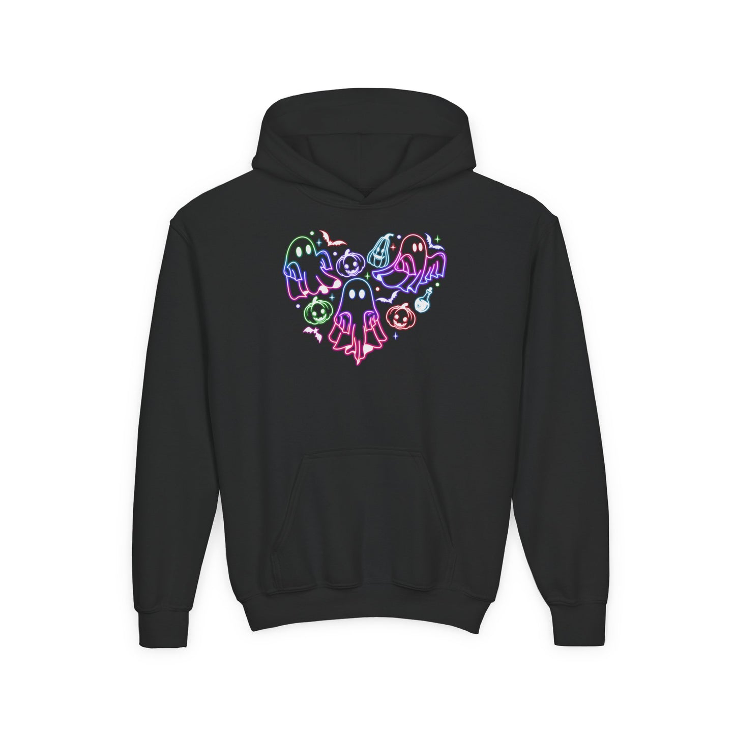 Neon Ghost Heart Youth Hoodie