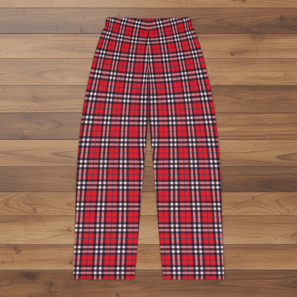 Red, White & Blue Plaid Women's Pajama Pants