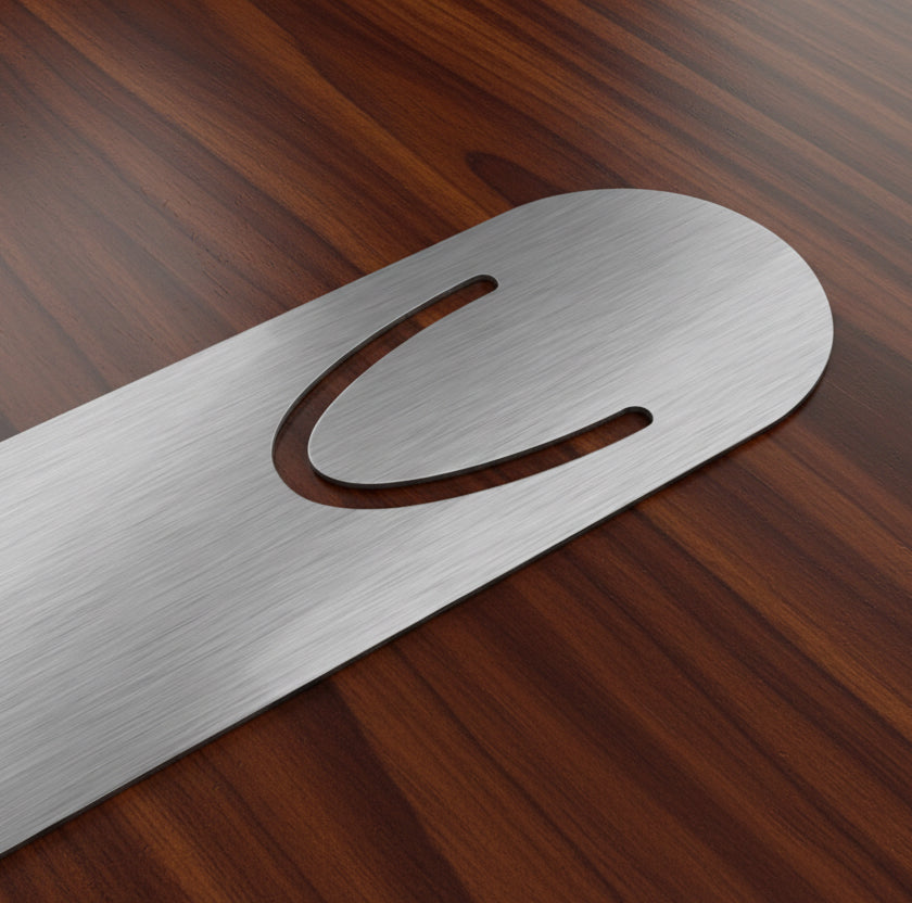 Pink Marble Metal Bookmark