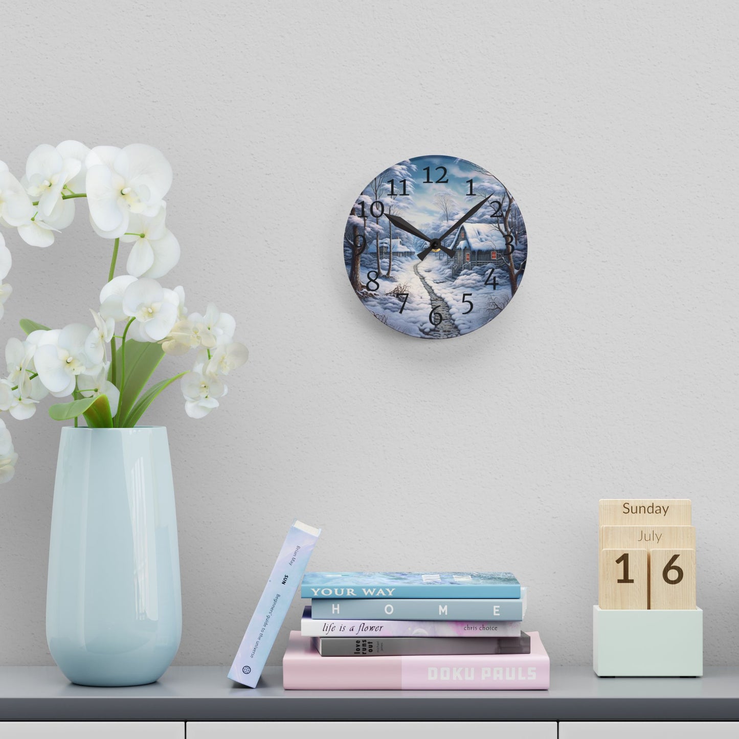 Winter Landscape Wall Clock