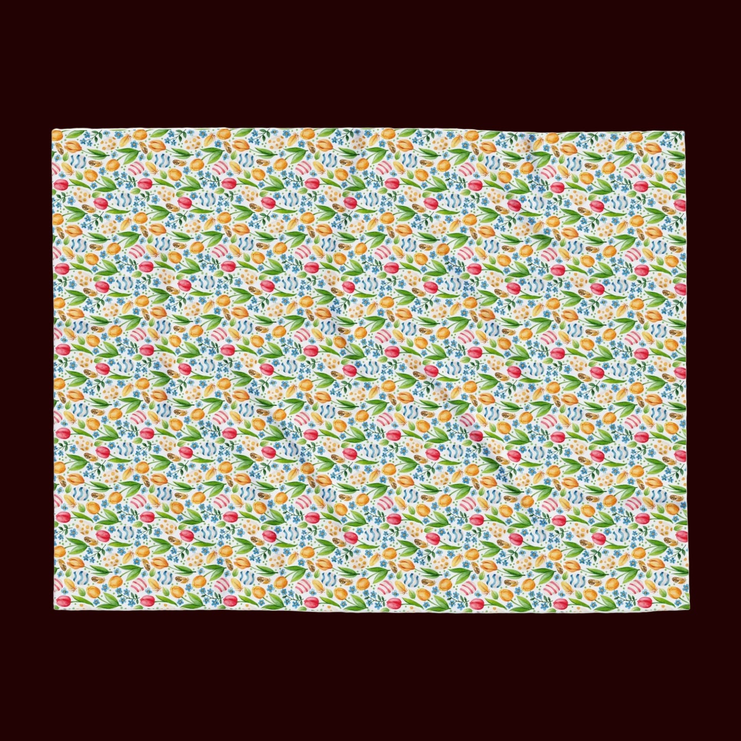 Easter Floral Fleece Throw