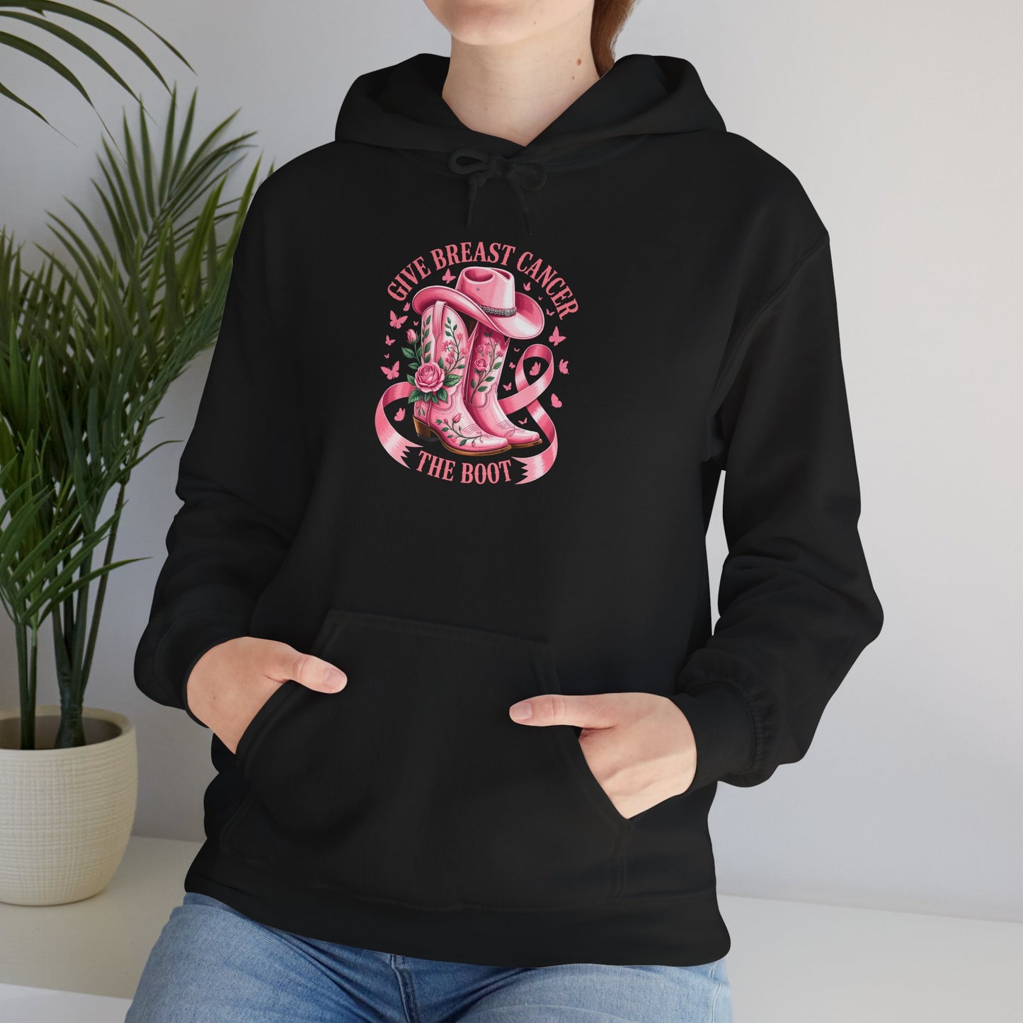 Give Cancer the Boot Adult Hoodie