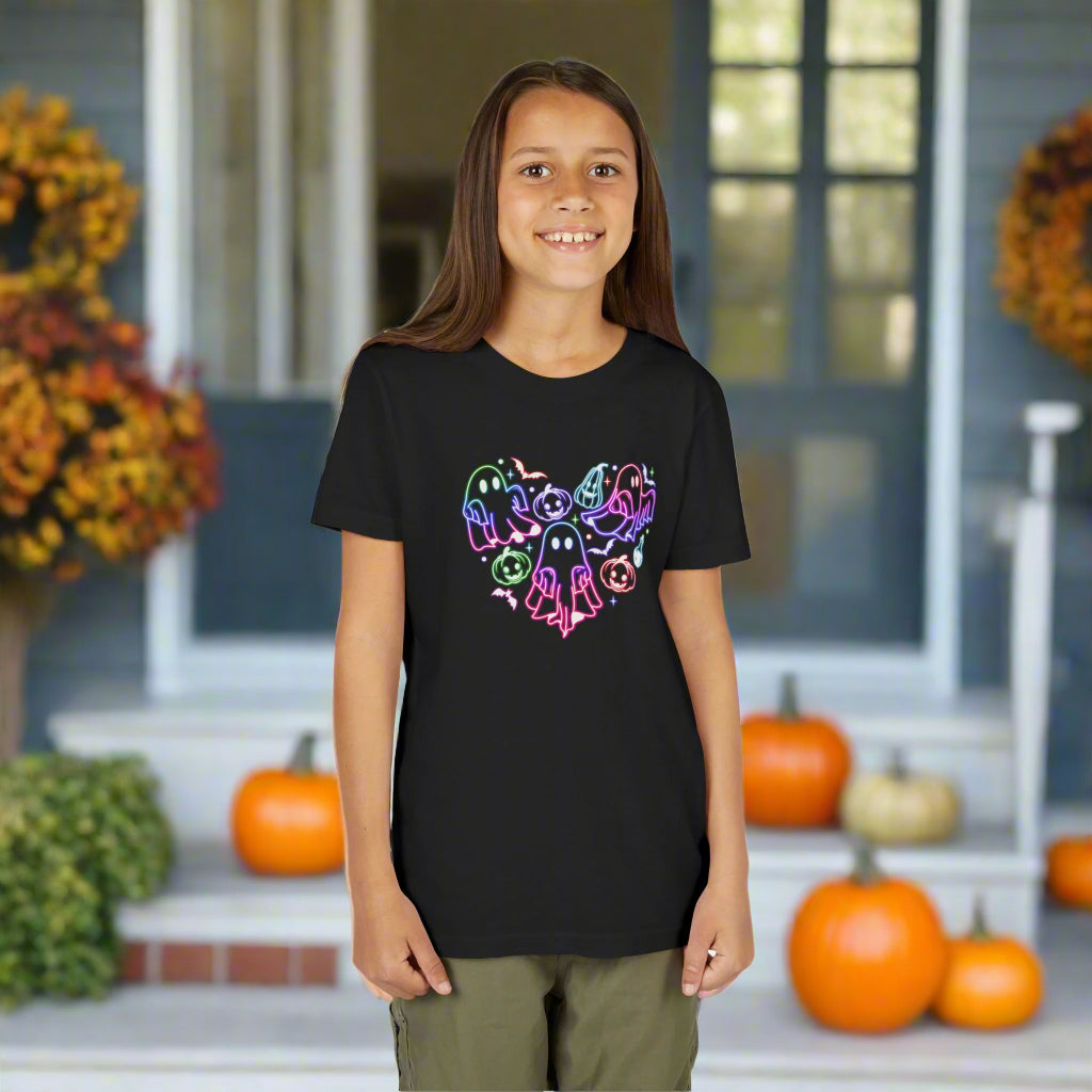 Neon Ghost Heart Youth T-Shirt