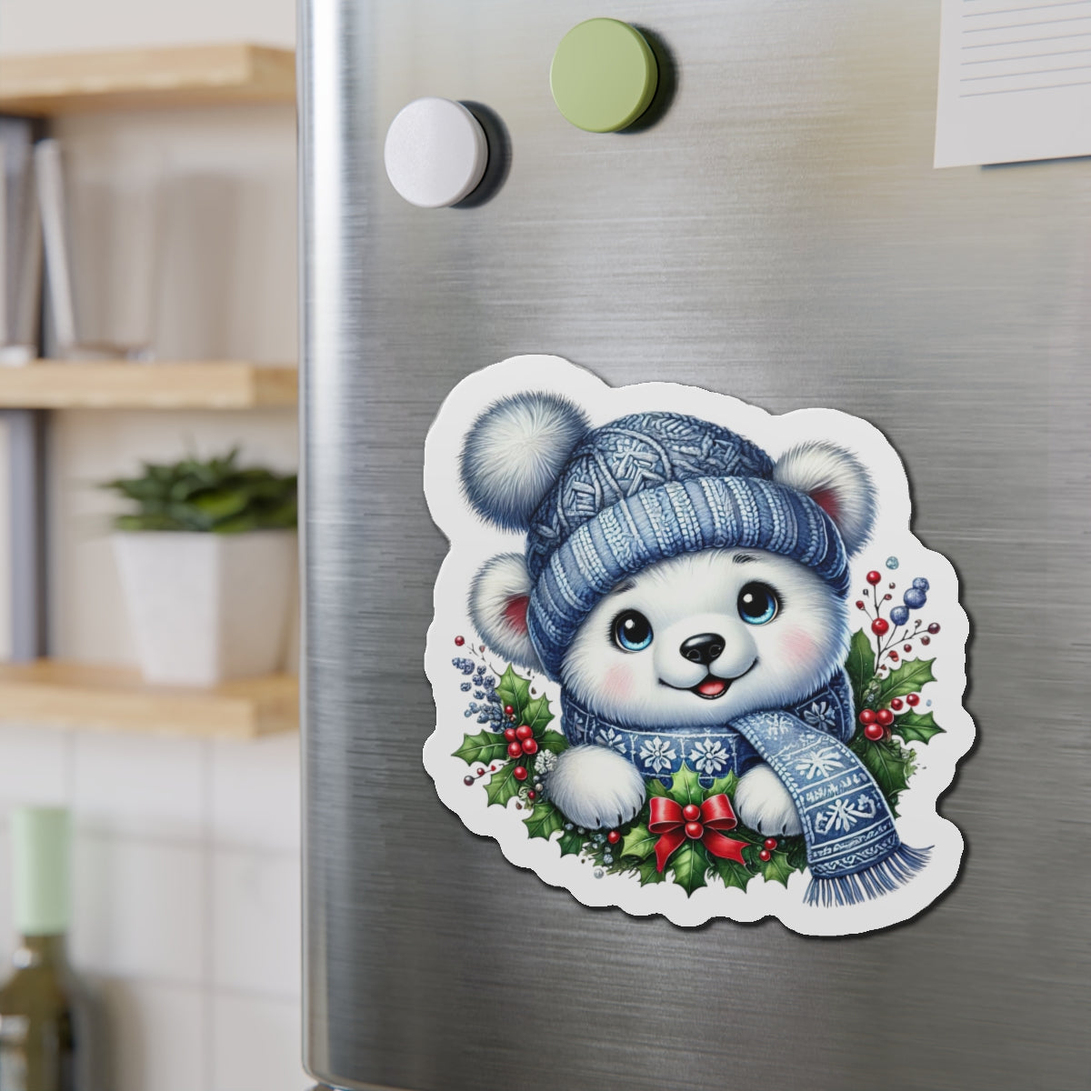 Winter Bear Fridge Magnet