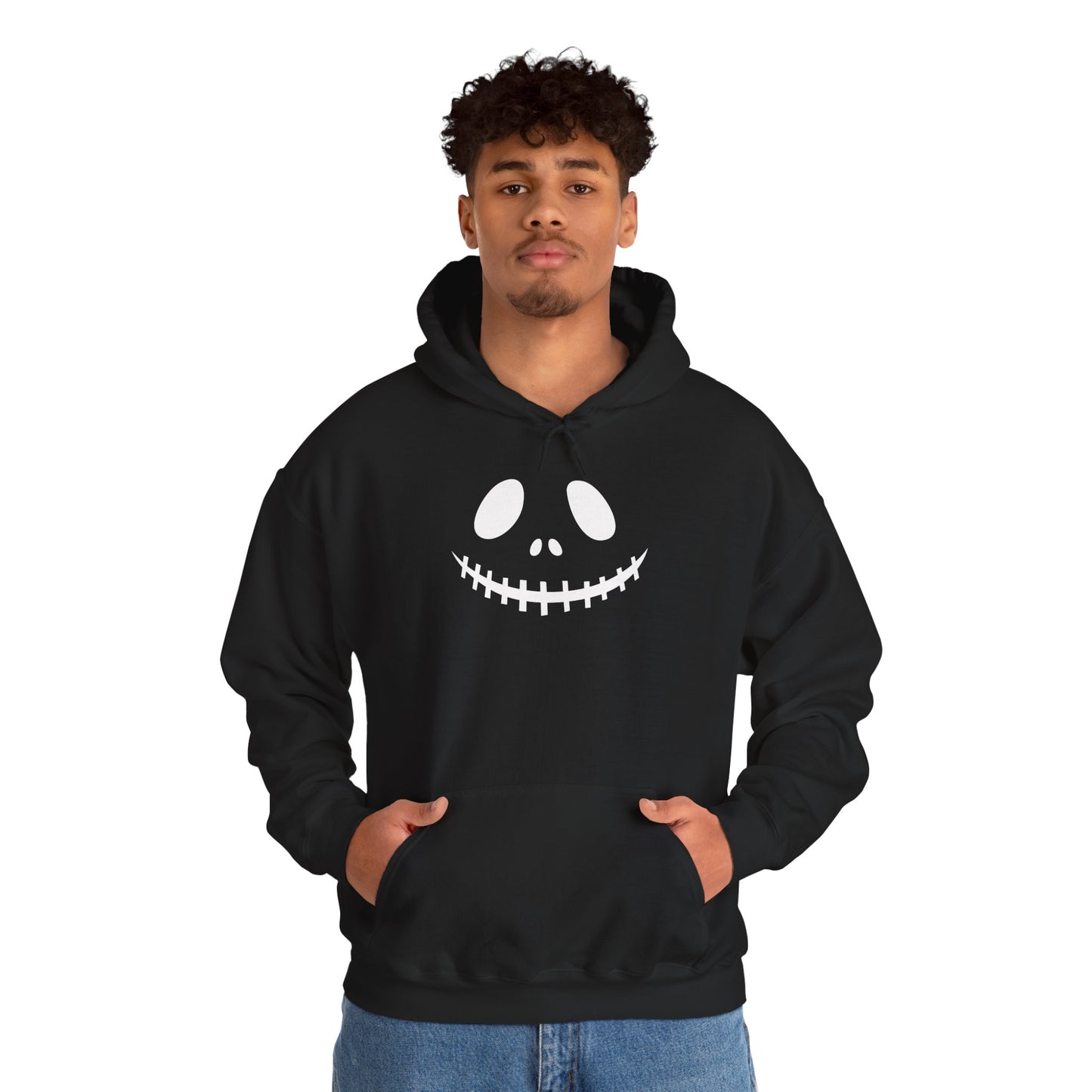 Spooky Pumpkin Smile Adult Hoodie