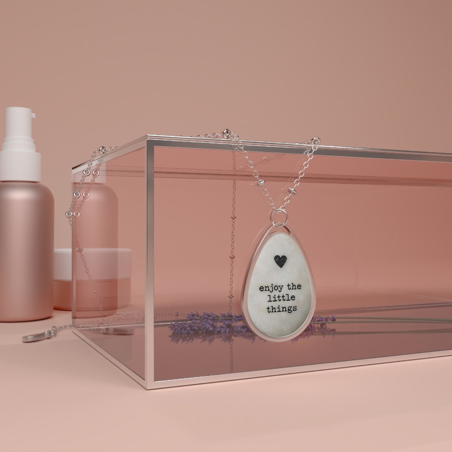 Enjoy the Little Things Oval Necklace