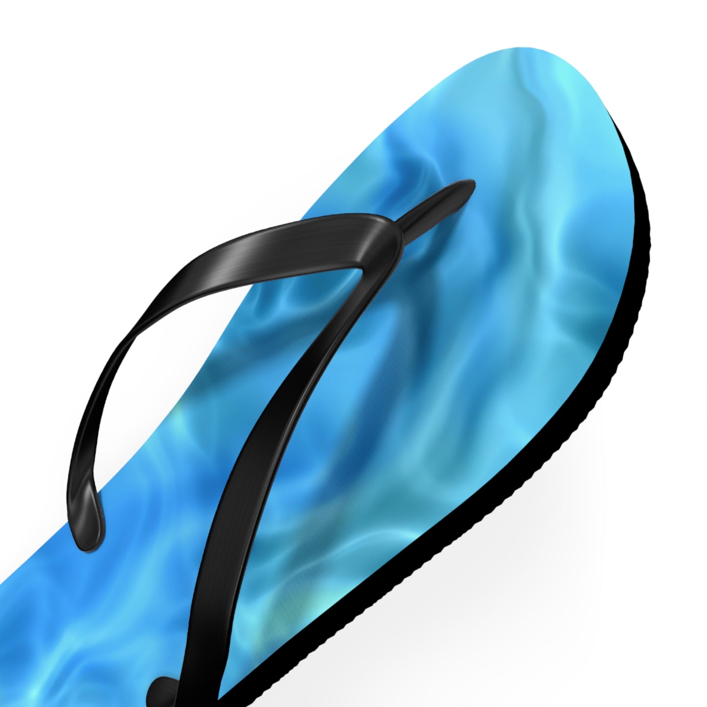 Swirling Water Flip Flops — Blue Water Marble Beach Sandals