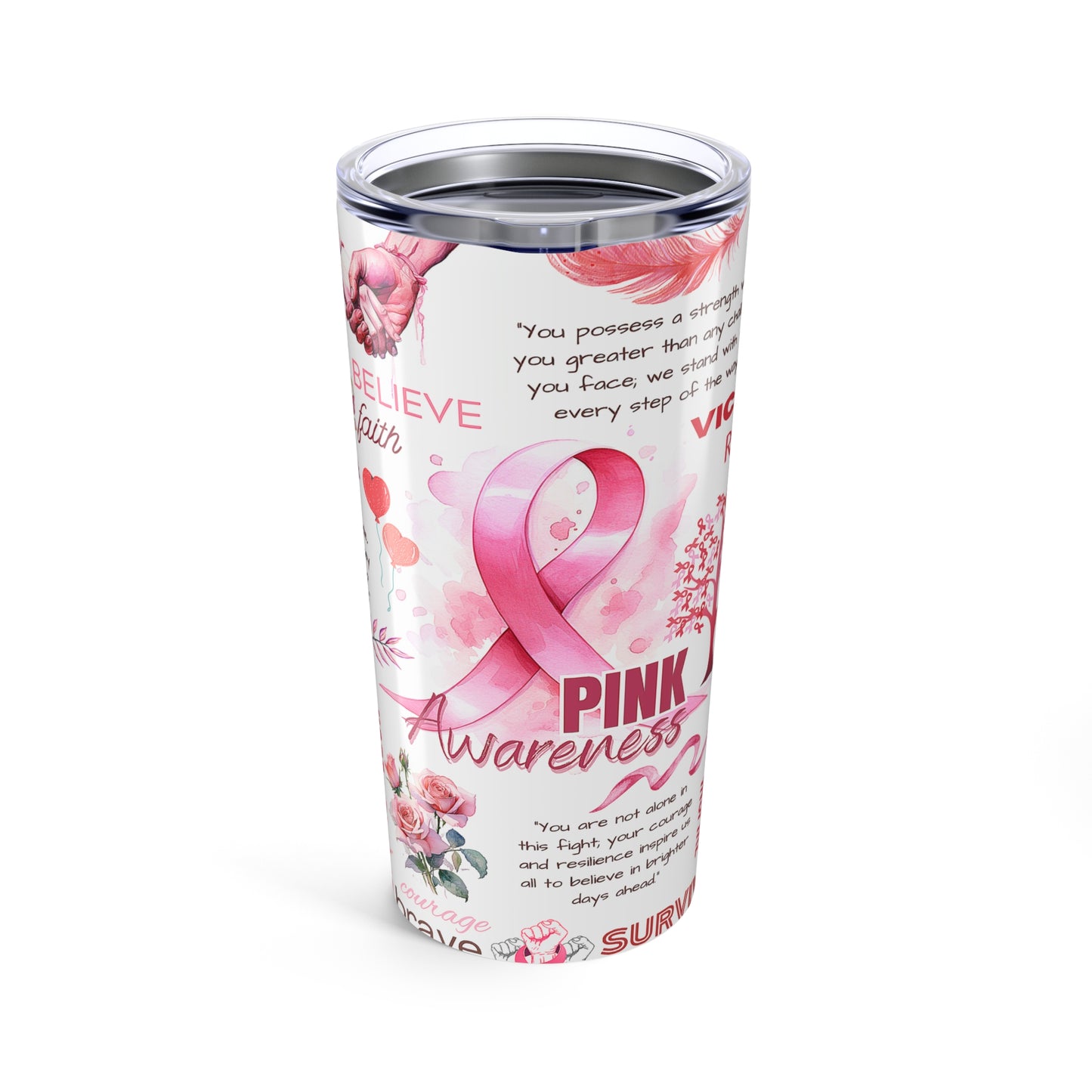 Breast Cancer Awareness 20oz Stainless Steel Tumbler