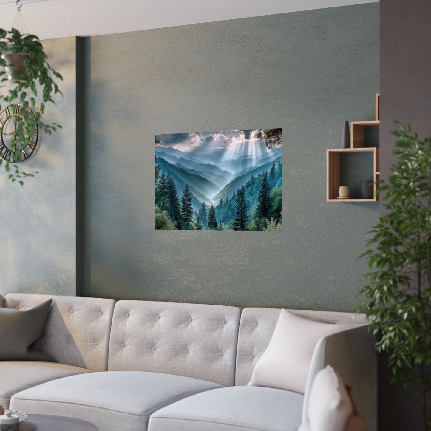 Light Over Wildwood Valley Satin Poster | Wildwood Art Print
