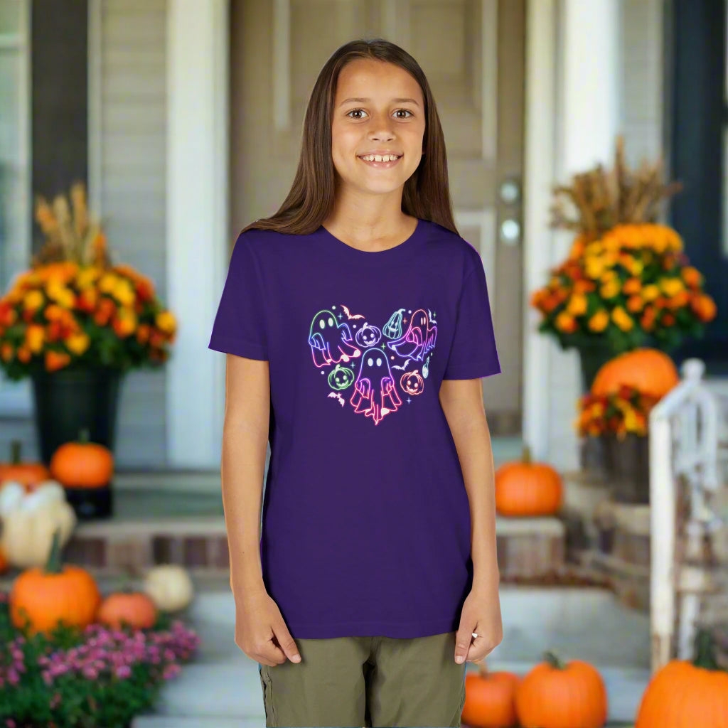 Neon Ghost Heart Youth T-Shirt