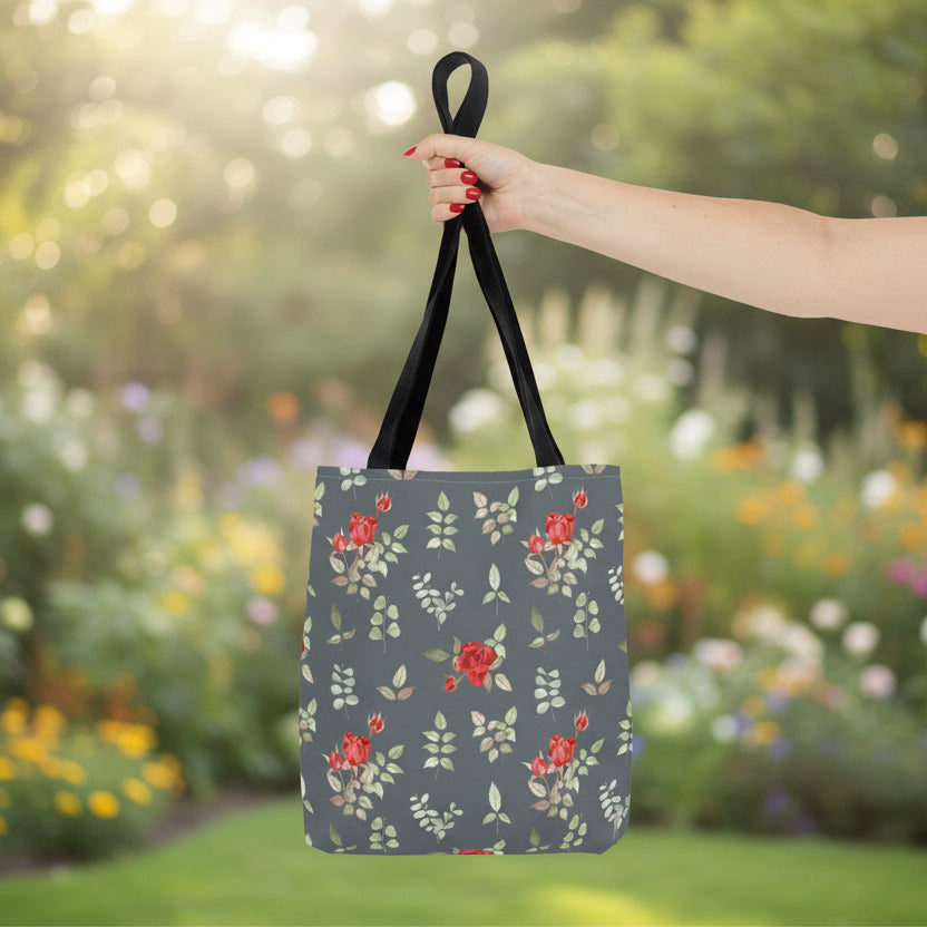Floral Rose Pattern Tote Bag