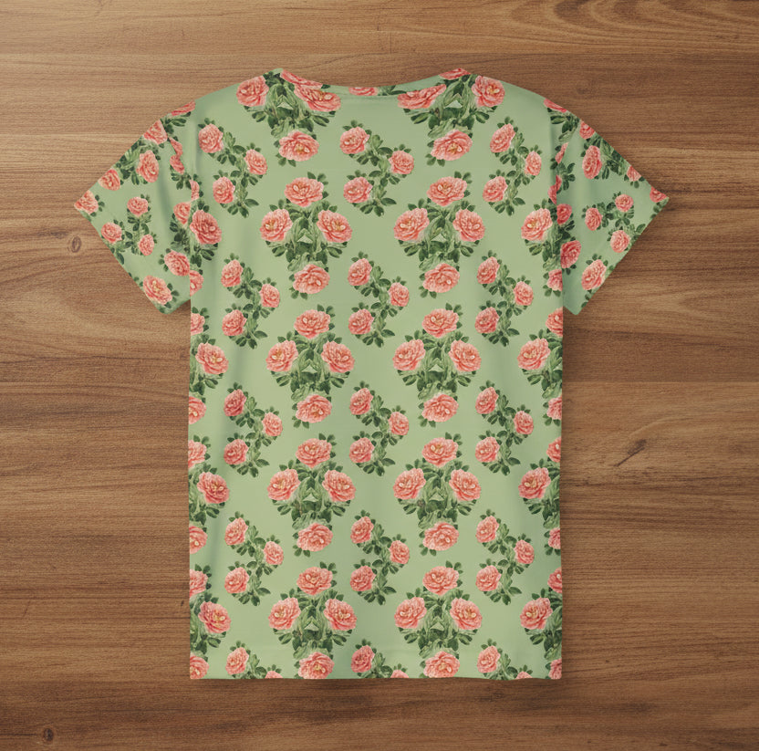 Floral Pink Rose Women's Tshirt