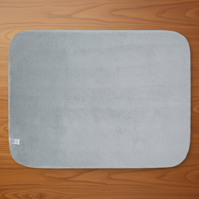 Winter Orchard Plaid Sherpa Blanket — Grey Reverse