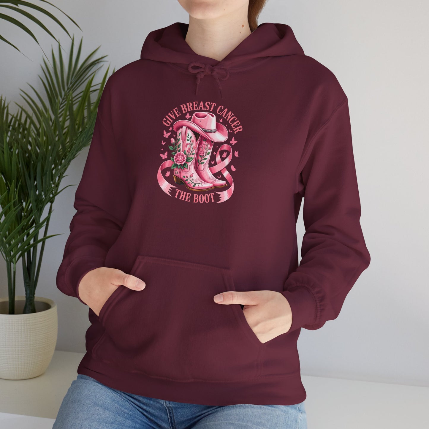 Give Cancer the Boot Adult Hoodie