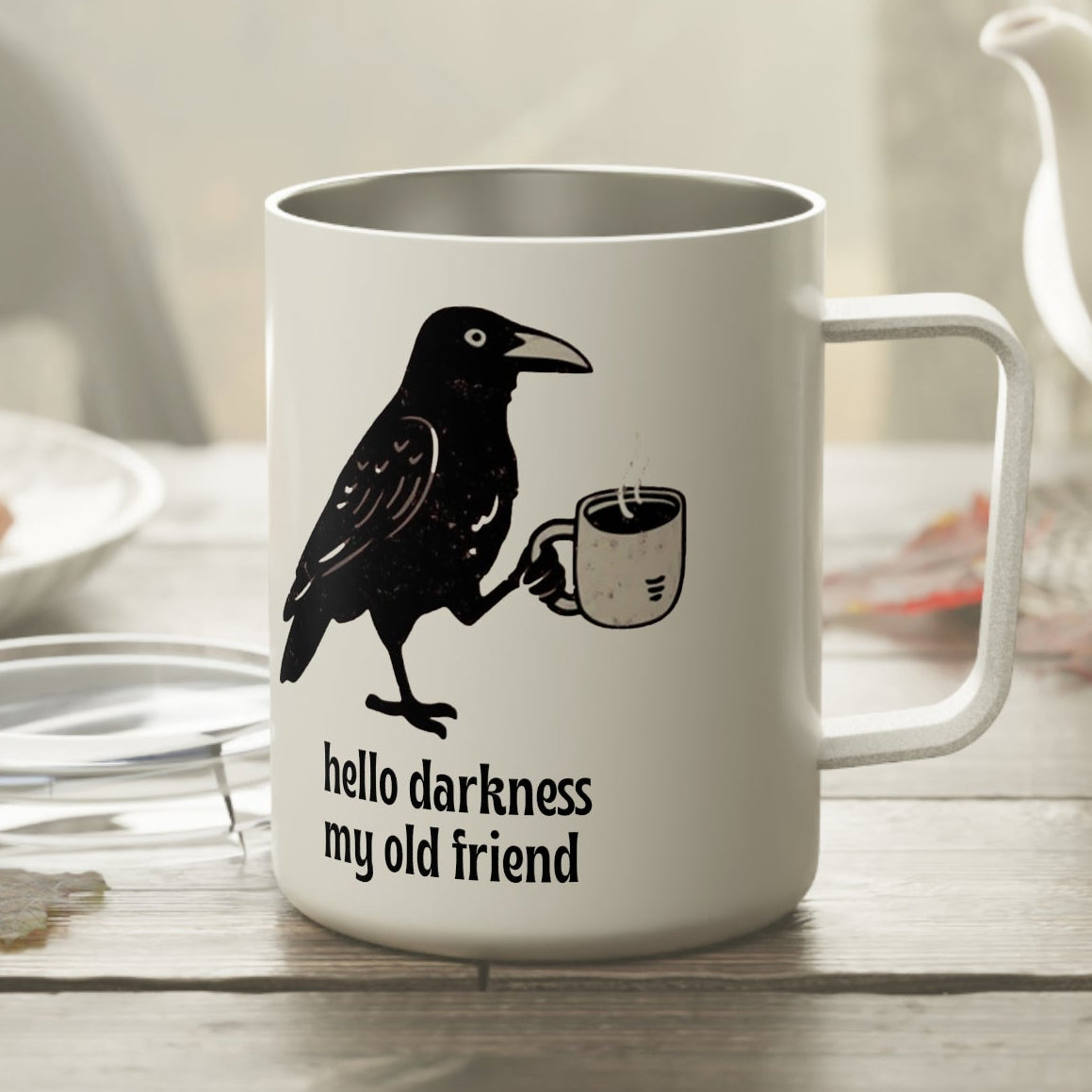 Hello Darkness 10oz Insulated Coffee Mug