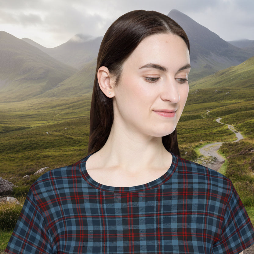 Highland Hearth Blue Plaid Women’s Sports Jersey