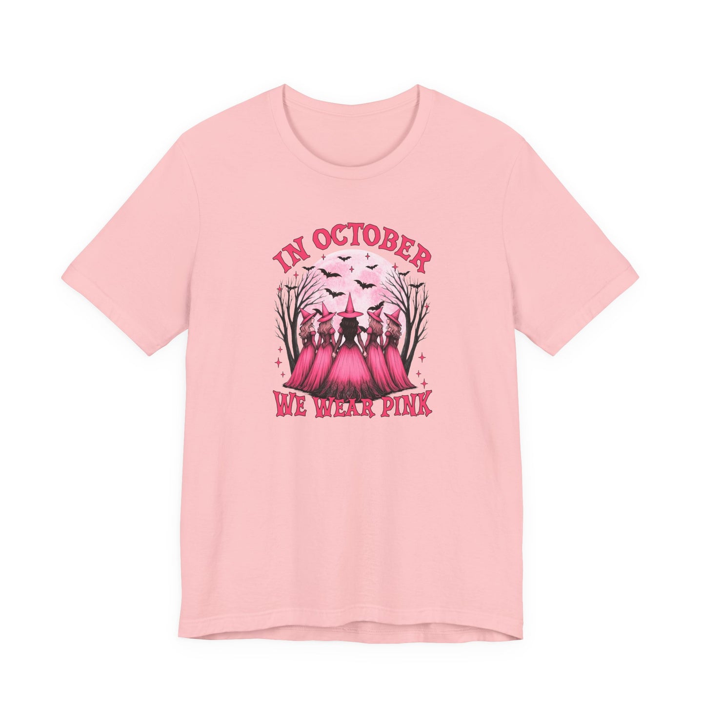 In October We Wear Pink - Witches Coven • Breast Cancer Awareness T-Shirt