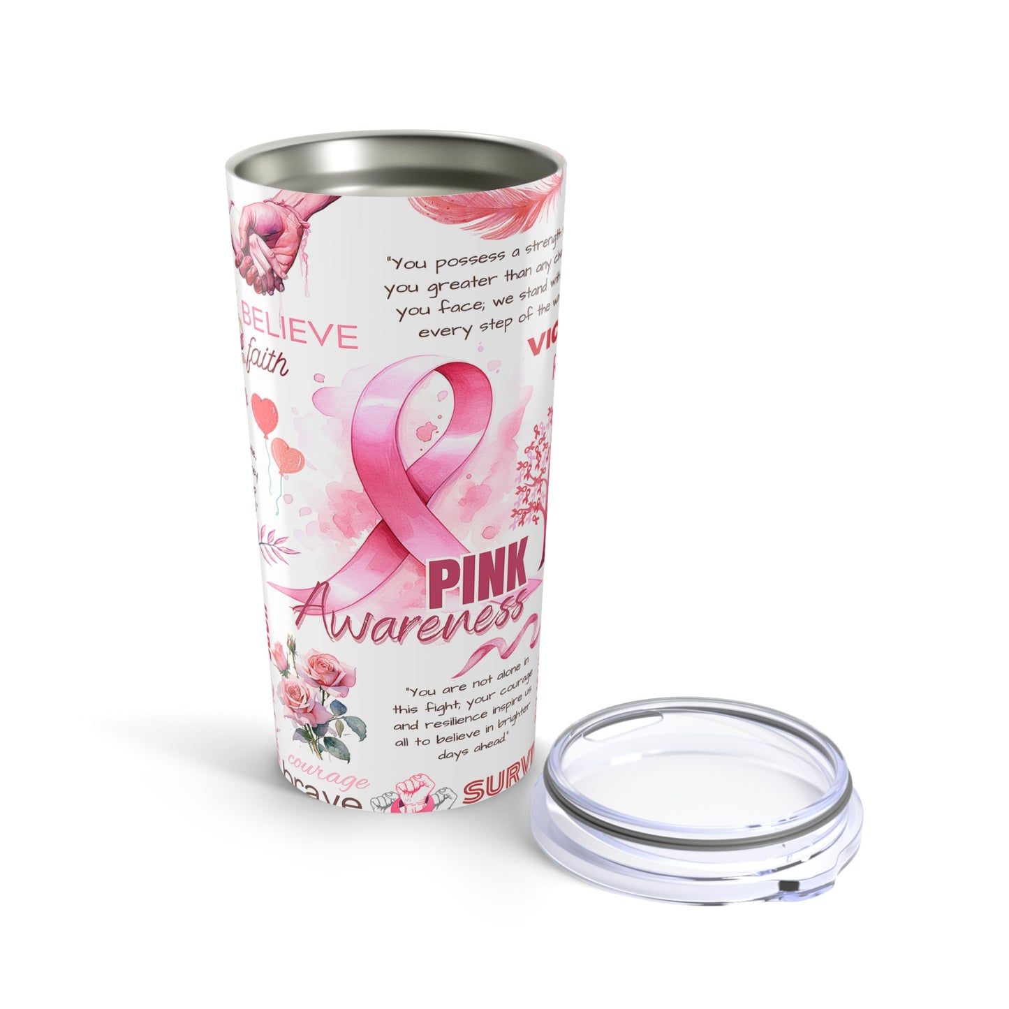 Breast Cancer Awareness 20oz Stainless Steel Tumbler