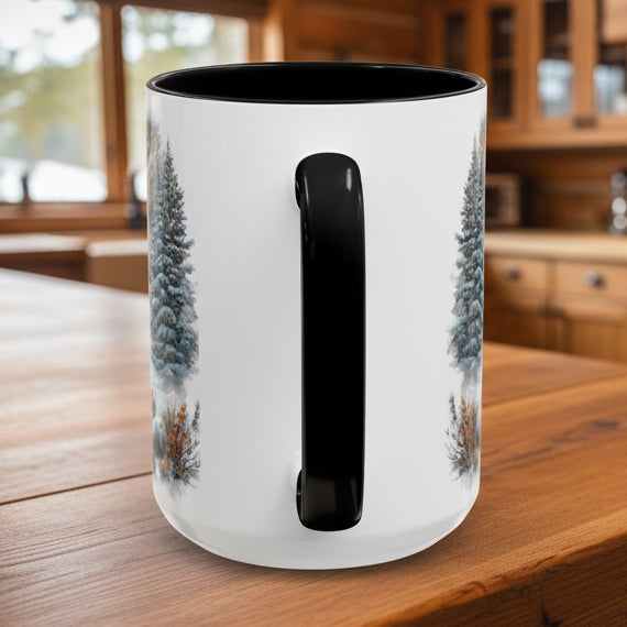 Winter Elk 15oz Accent Coffee Mug