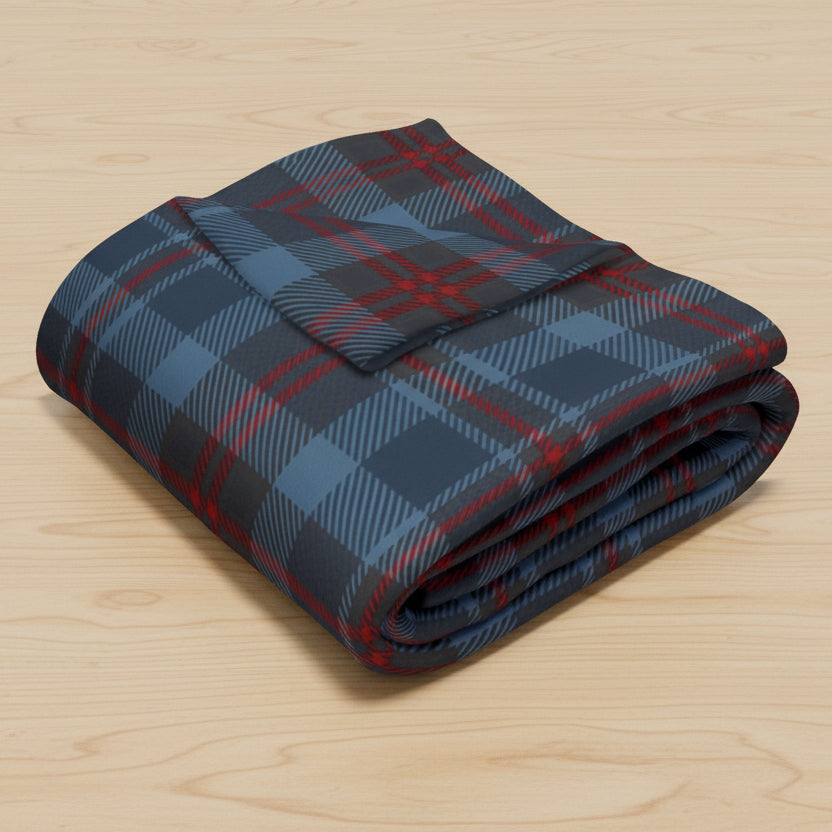 Highland Hearth Blue Arctic Fleece Blanket