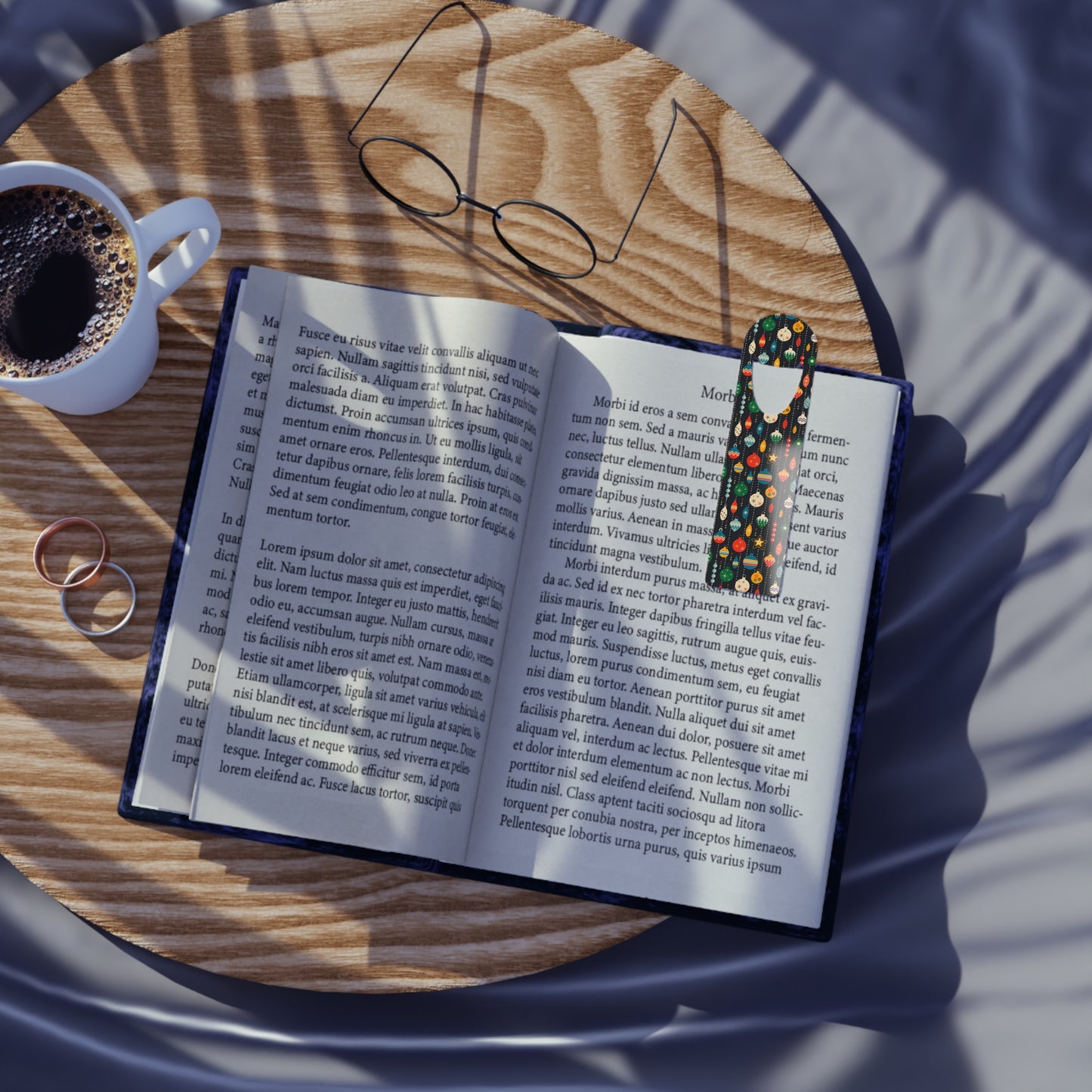 Retro Christmas Ornaments Metal Bookmark