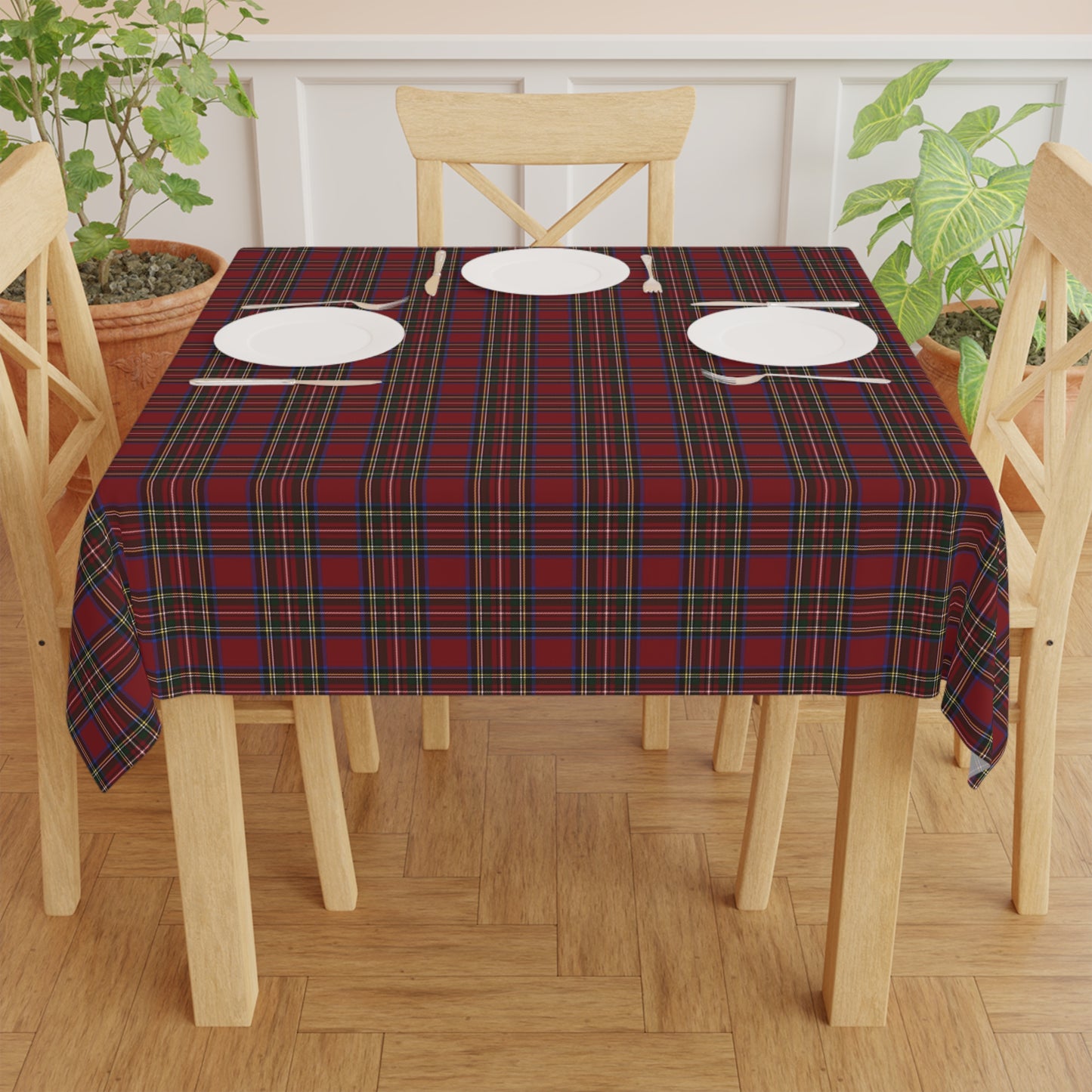 Christmas Eve Plaid Tablecloth