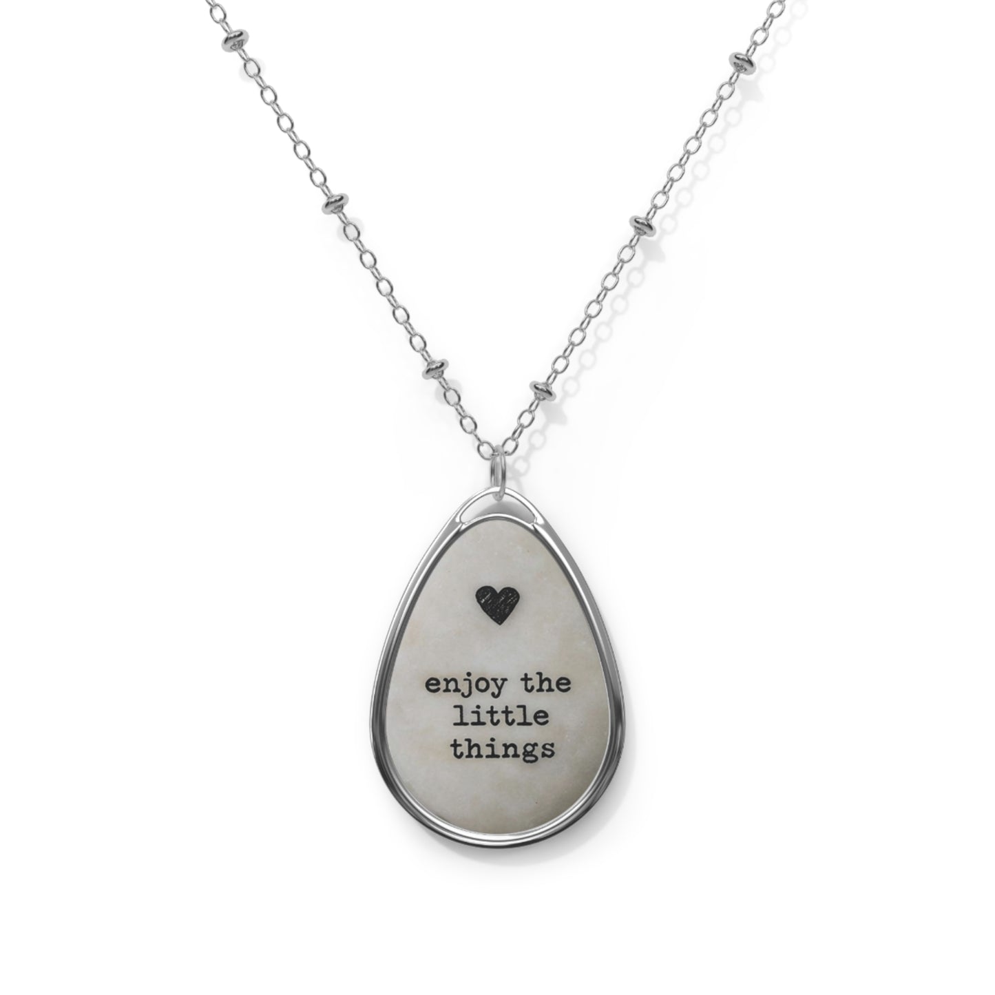 Enjoy the Little Things Oval Necklace