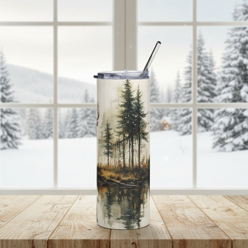 20oz Stainless Steel Deer Travel Mug