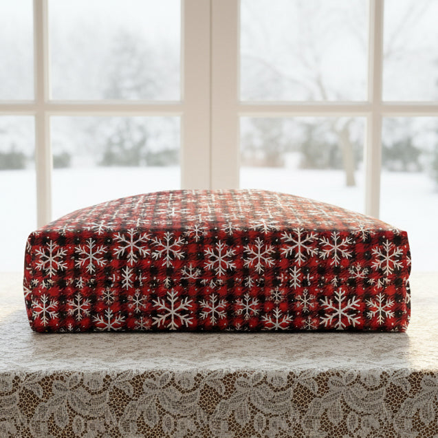 Red Plaid Snowflake Weekender Bag