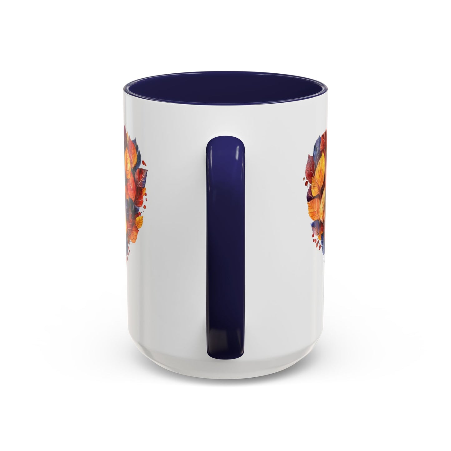 Autumn Leaf Heart Accent Coffee Mug | 11oz or 15oz