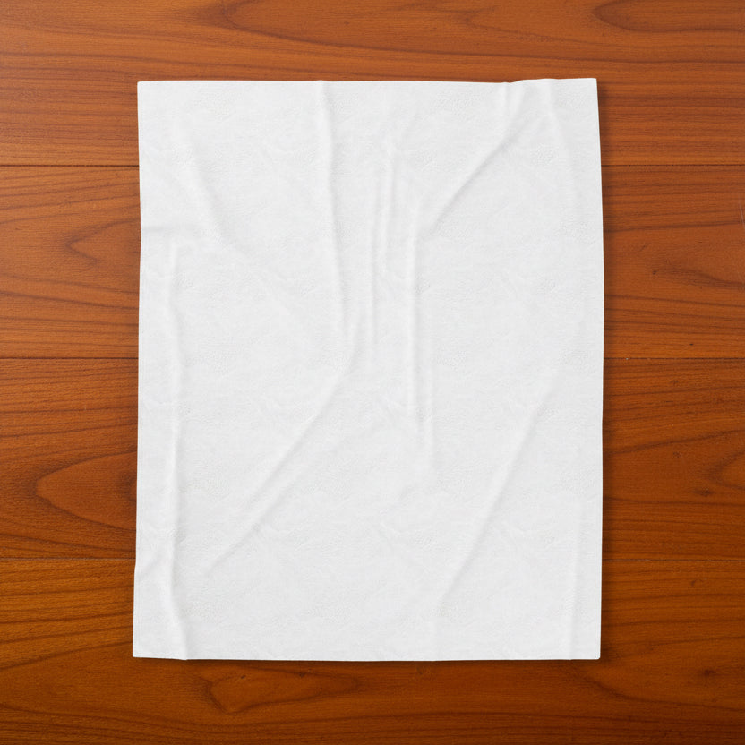 Blue Nordic Reindeer Fair Isle Velveteen Throw