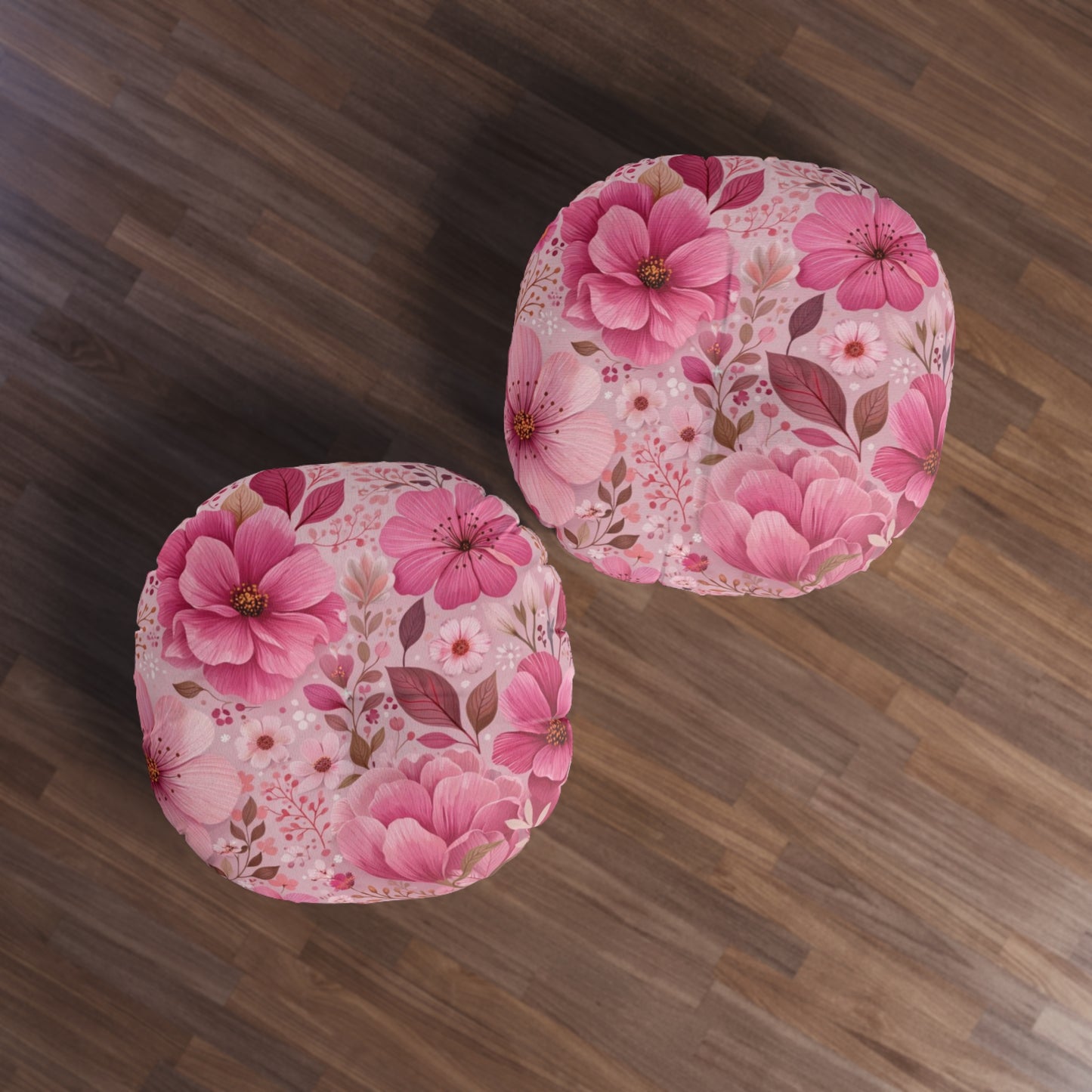 Pink Floral Floor Pillow