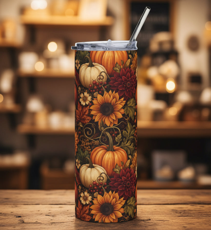 Pumpkin Harvest 20oz Stainless Steel Tumbler