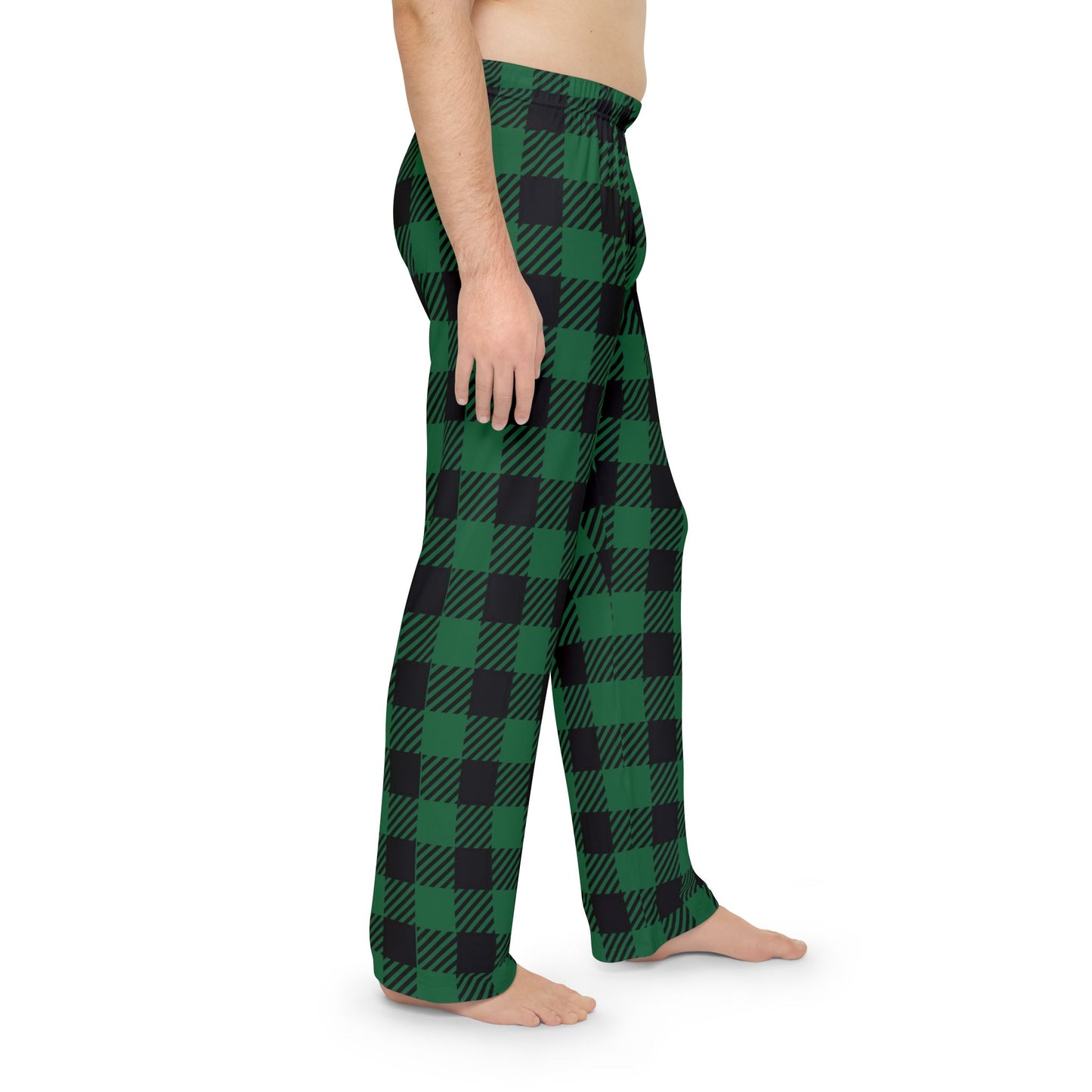 Men's Green & Black Buffalo Plaid Pajama Pants