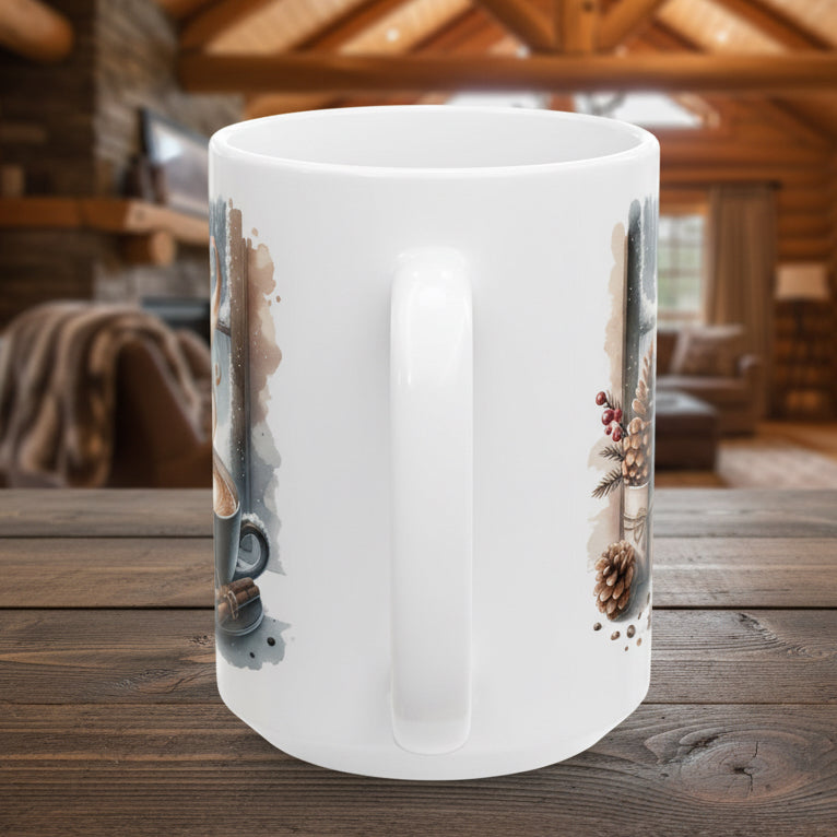 Winter Window 15 oz Ceramic Mug