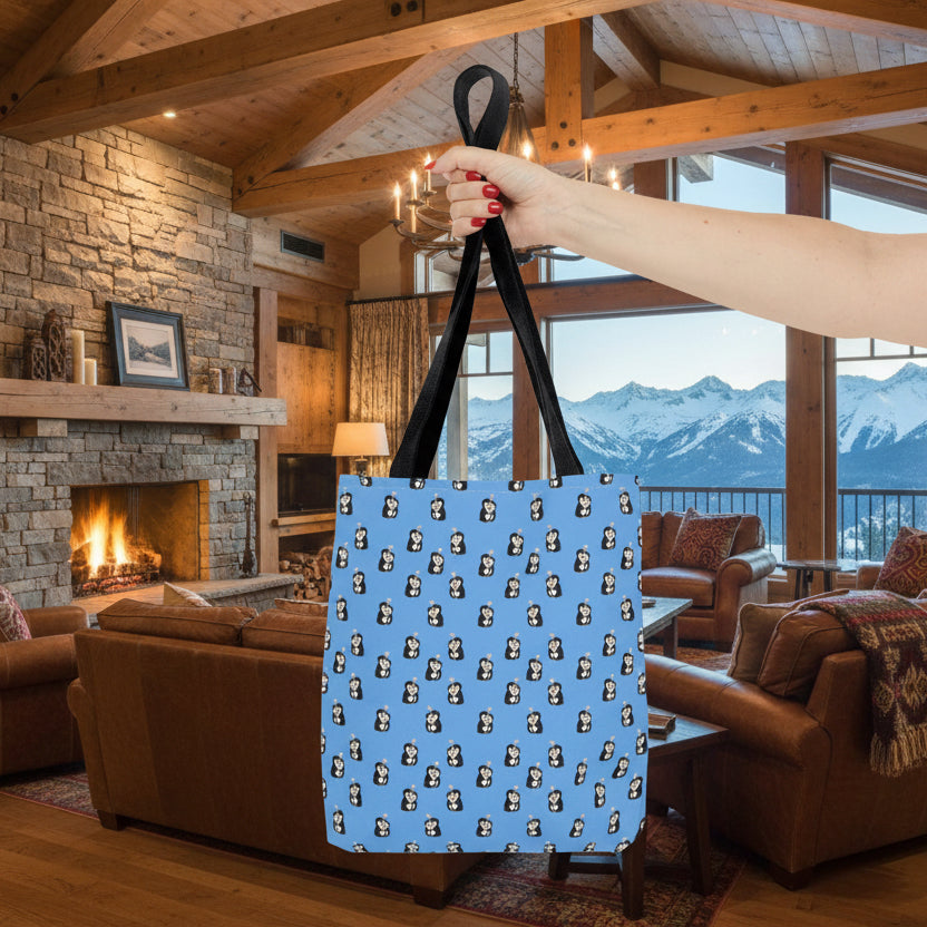Penguin Blue Tote Bag