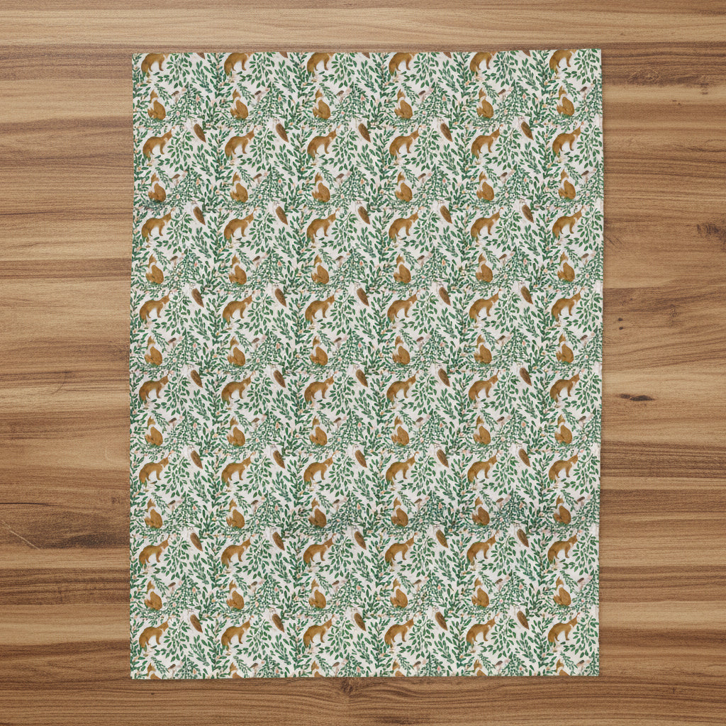 Fox & Owl Arctic Fleece Blanket