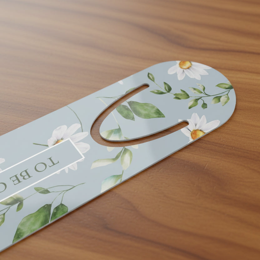 Floral "To Be Continued" Metal Bookmark