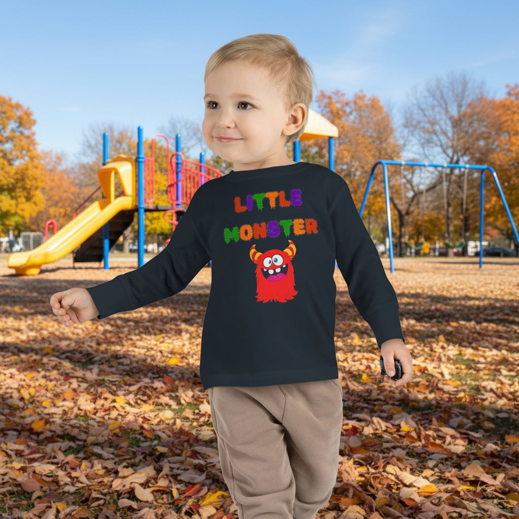 Little Red Monster Toddler Long Sleeve Tee