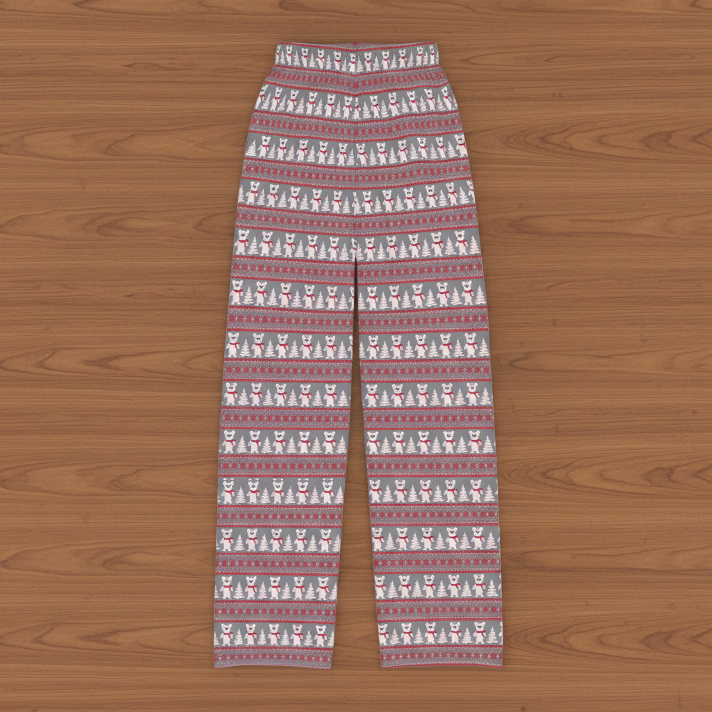 Kids Christmas Fair Isle Tiger Pajama Bottoms
