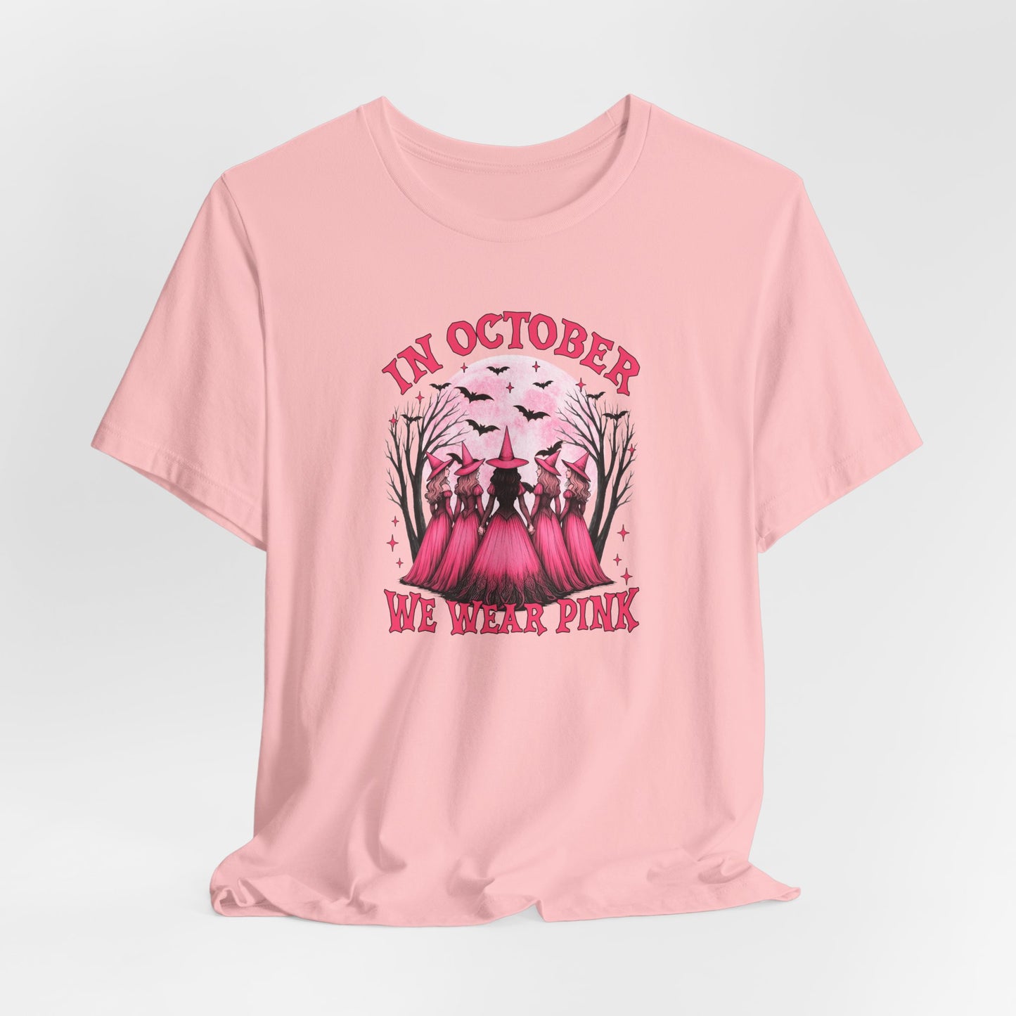 In October We Wear Pink - Witches Coven • Breast Cancer Awareness T-Shirt