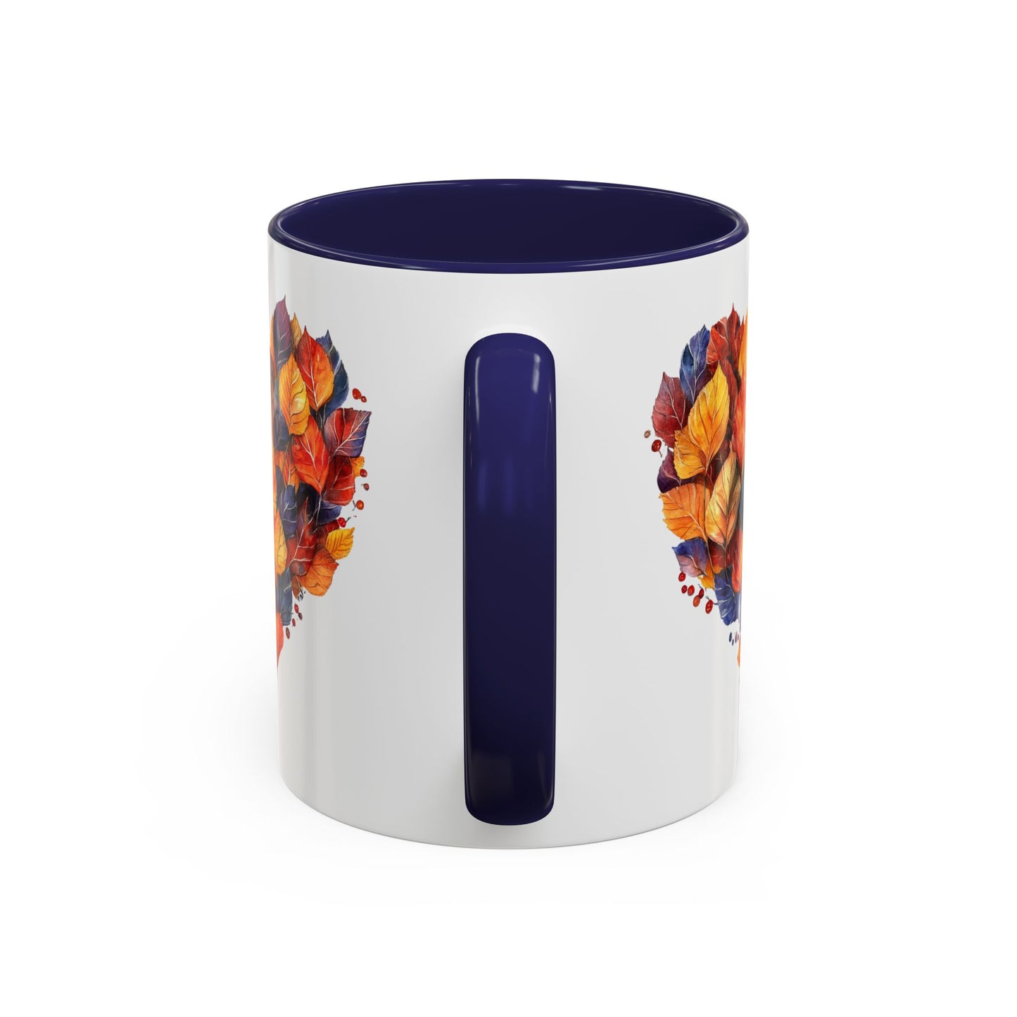 Autumn Leaf Heart Accent Coffee Mug | 11oz or 15oz