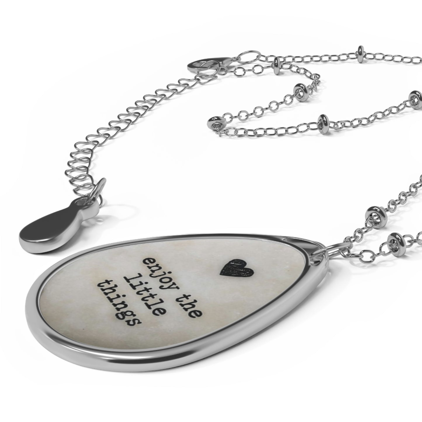 Enjoy the Little Things Oval Necklace