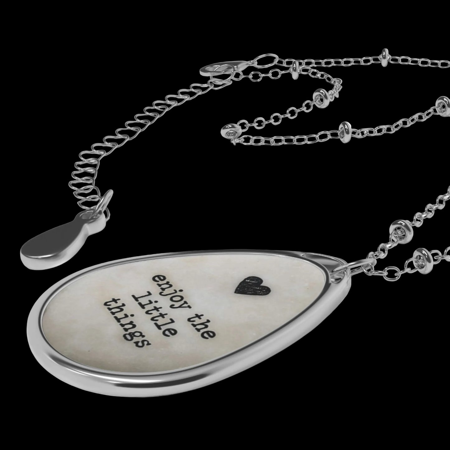 Enjoy the Little Things Oval Necklace