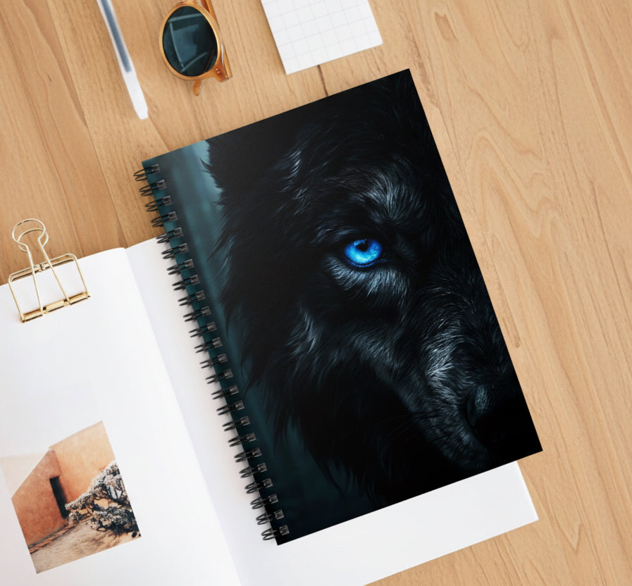 Mystical Wolf Spiral Notebook