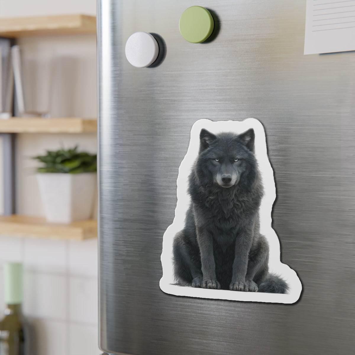 Gray Wolf Fridge Magnet