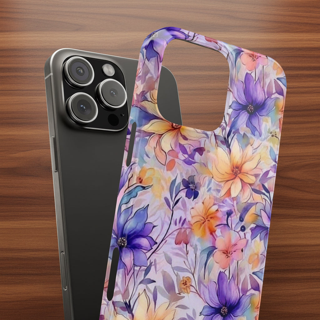 Floral Watercolor Slim Phone Case