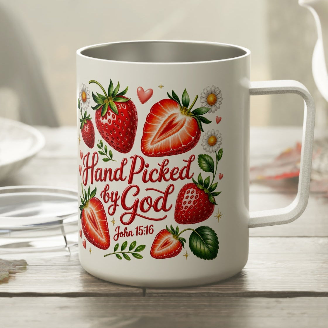 Handpicked By God 10oz Insulated Coffee Mug